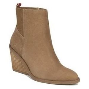 Dr. Scholl's Women's Mania Leather Ankle Booties Almond Toe Tan Size  8.5